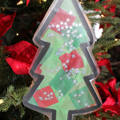 Stained Glass Christmas Tree Ornament