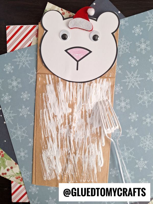 Paper Bag Polar Bear Craft
