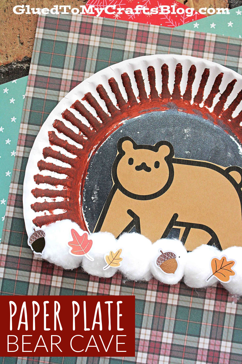 Paper Plate Bear Cave Craft Idea