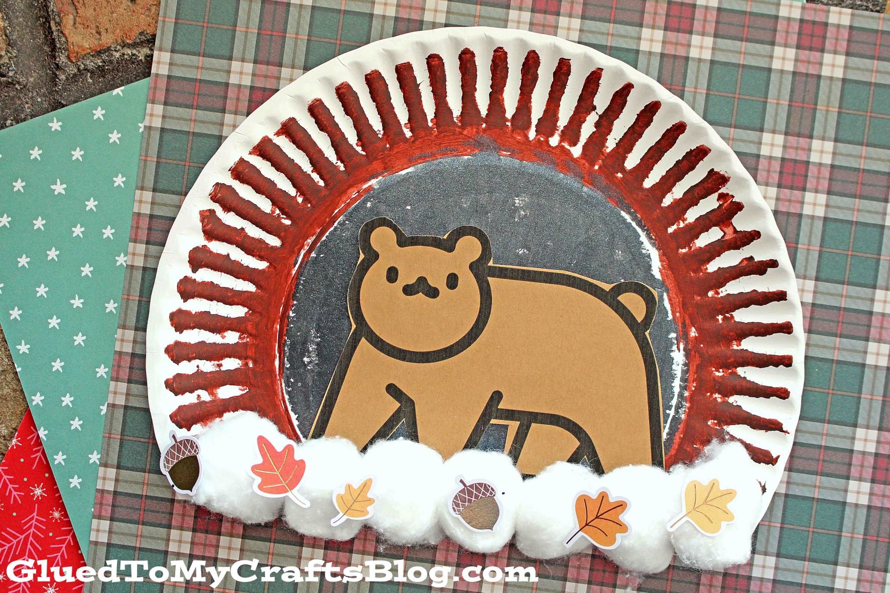 Paper Plate Bear Cave Craft Idea