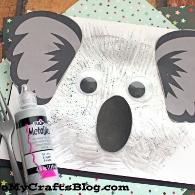 Fork Painted Koala Bear Craft