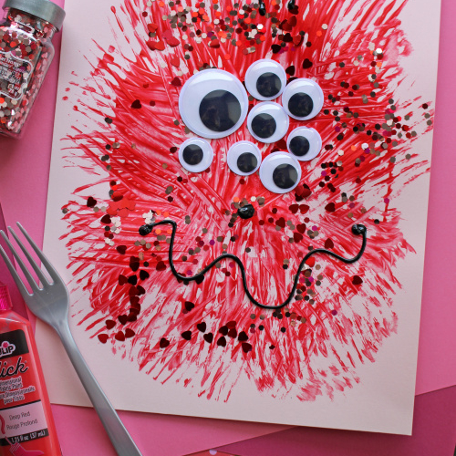 Fork Painted Love Monster Craft