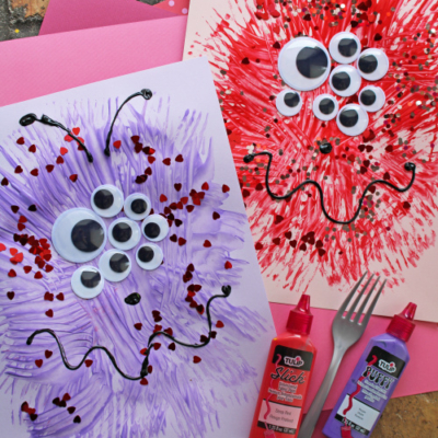 Fork Painted Love Monster Craft
