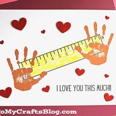 Handprint I Love You This Much Keepsake