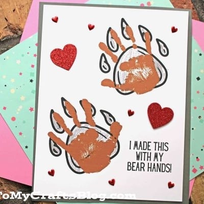 Handprint Made With My Bear Hands Keepsake Craft Idea For Kids
