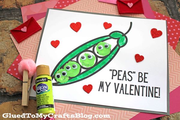 PEAS Be My Valentine Craft Idea For Kids