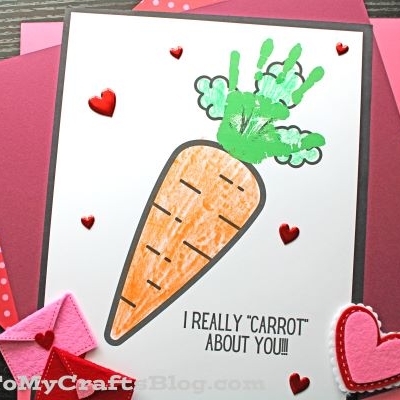 Handprint Carrot Keepsake - I Really Carrot About You