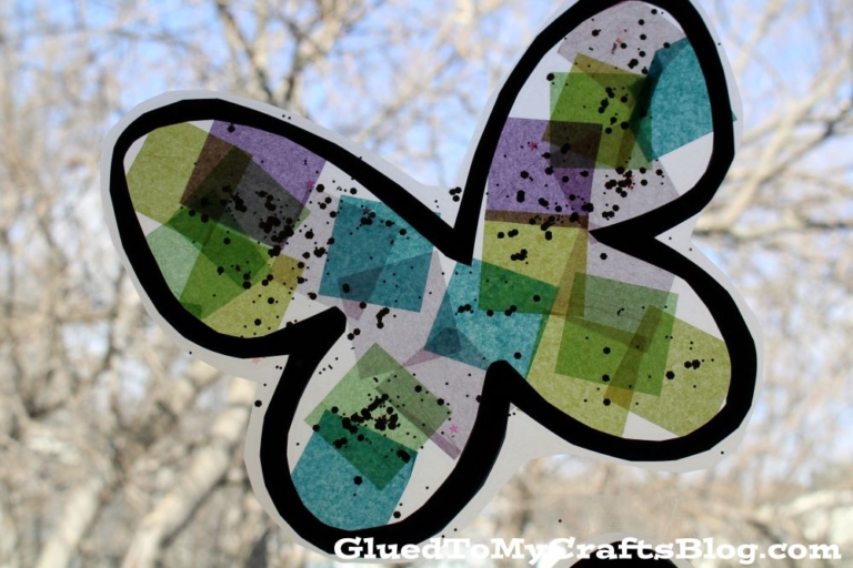 Butterfly Suncatcher Craft Idea For Kids