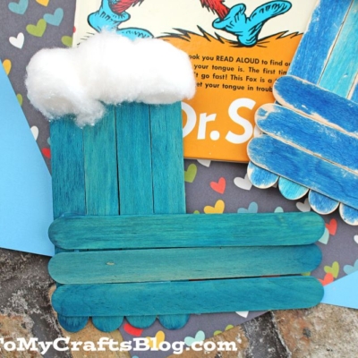 Popsicle Stick Socks - Fox In Socks Craft