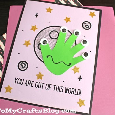 Handprint Alien - You Are Out of This World Keepsake