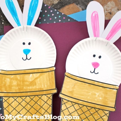 Bunny Ice Cream Cone Craft Idea