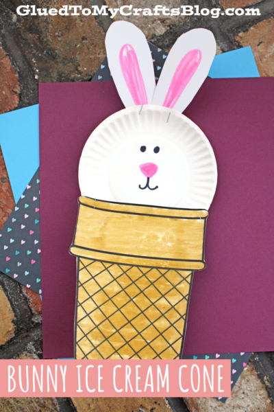Bunny Ice Cream Cone Craft Idea
