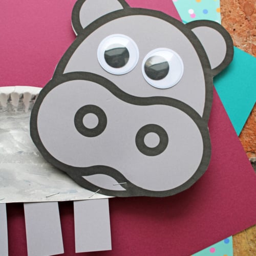 Paper Plate Hippo Craft Idea