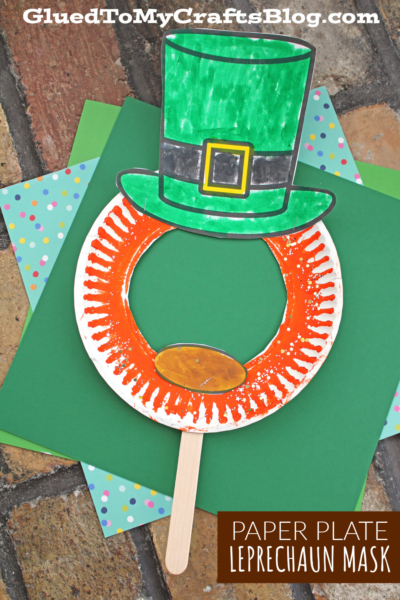 Paper Plate Leprechaun Mask