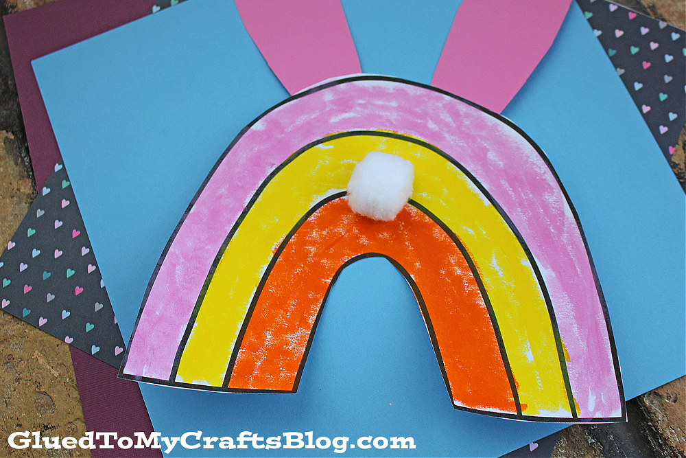 Rainbow Bunny Craft Idea For Kids