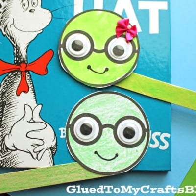 Popsicle Stick Bookworm Bookmark Craft