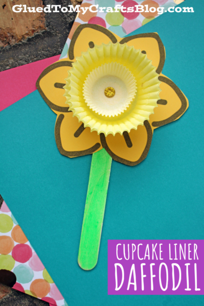 Cupcake Liner Daffodil Flower Craft
