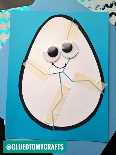 Cut it up however you like and have kids piece "humpty dumpty" back together again with some painter's tape!