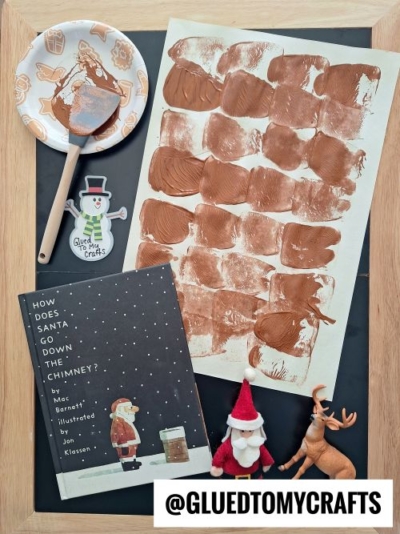 Spatula Stamped CHIMNEY craft idea for Christmas