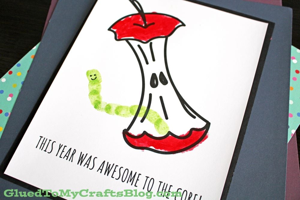 Fingerprint Worm - End of School Year Craft