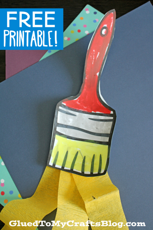 Paper Paint Brush Craft Idea For Kids
