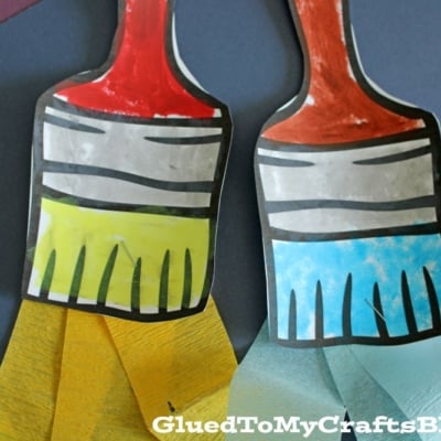 Paper Paint Brush Craft Idea For Kids