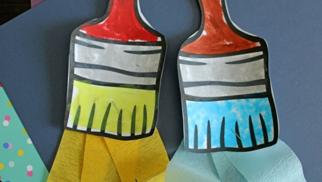 Paper Paint Brush Craft Idea For Kids