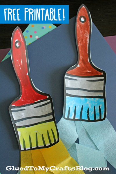 Paper Paint Brush Craft Idea For Kids