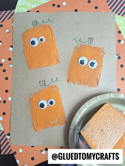 Spatula Stamped Jack-O-Lanterns