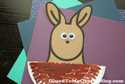 Paper Plate Baby Kangaroo Craft Idea For Kids