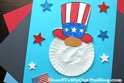 Cupcake Liner Patriotic Gnome Craft