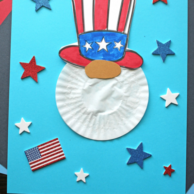 Cupcake Liner Patriotic Gnome Craft