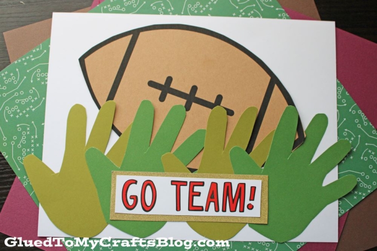 Football keepsake craft idea for kids