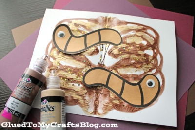 Paint Splat Worm Craft Idea For Kids