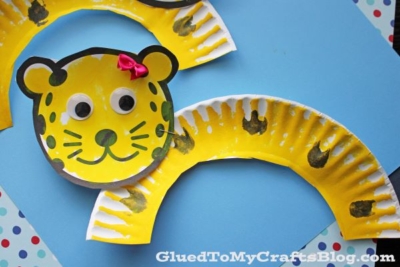 Paper Plate Leopard Craft Idea