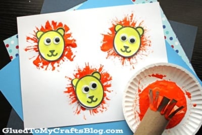 Stamped Lion Craft Idea For Kids