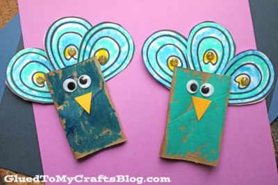 Toilet Paper Roll Peacock Craft