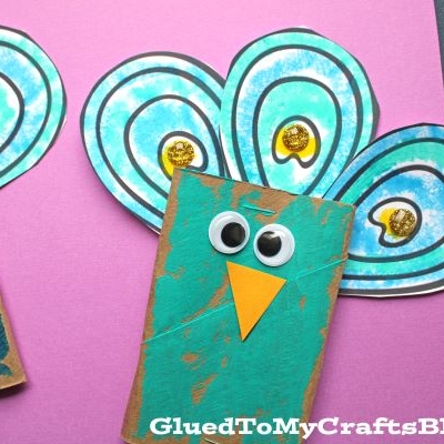 Toilet Paper Roll Peacock Craft