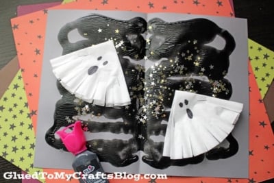 Coffee Filter Ghosts At Night Craft Idea For Kids