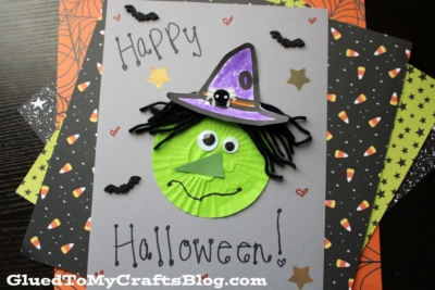 Cupcake Liner Green Witch Craft