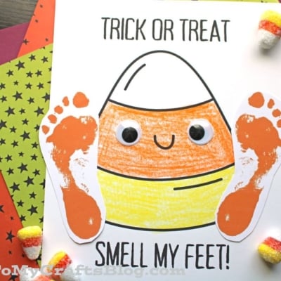 Footprint Candy Corn Keepsake
