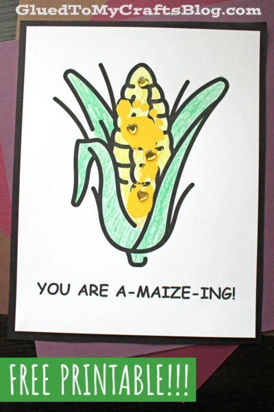 Footprint Corn Keepsake Craft Idea