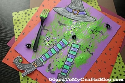 Fork Painted Melted Witch Craft