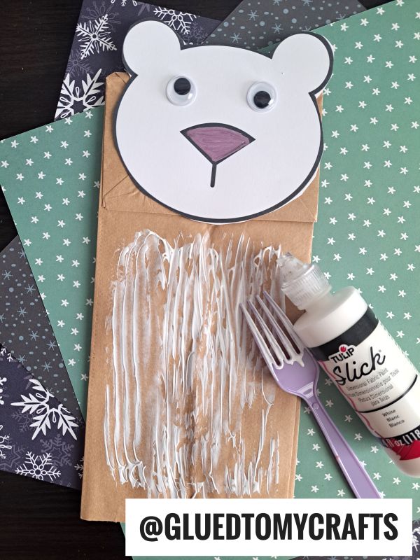 Paper Bag Polar Bear Craft