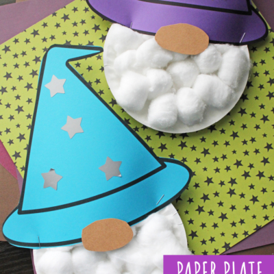 Cotton Ball & Paper Plate Wizard Craft Idea For Kids