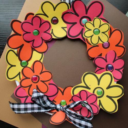 Paper Plate Flower Wreath