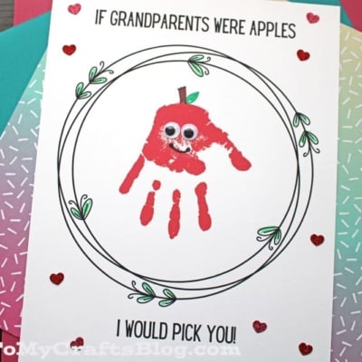 Grandparents Apple Craft: An Easy Handprint Keepsake