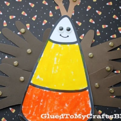 Handprint Candy Corn Butterfly Craft Idea For Kids