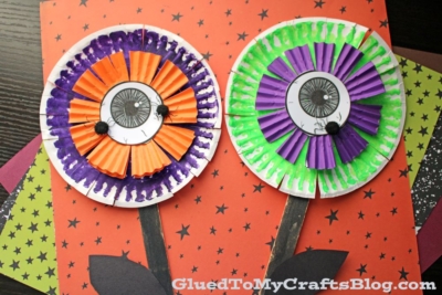 Paper Plate Halloween Flower Craft