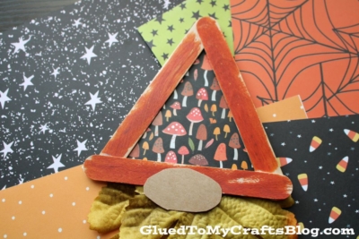 Popsicle Stick Fall Gnome w/Leaf Beard